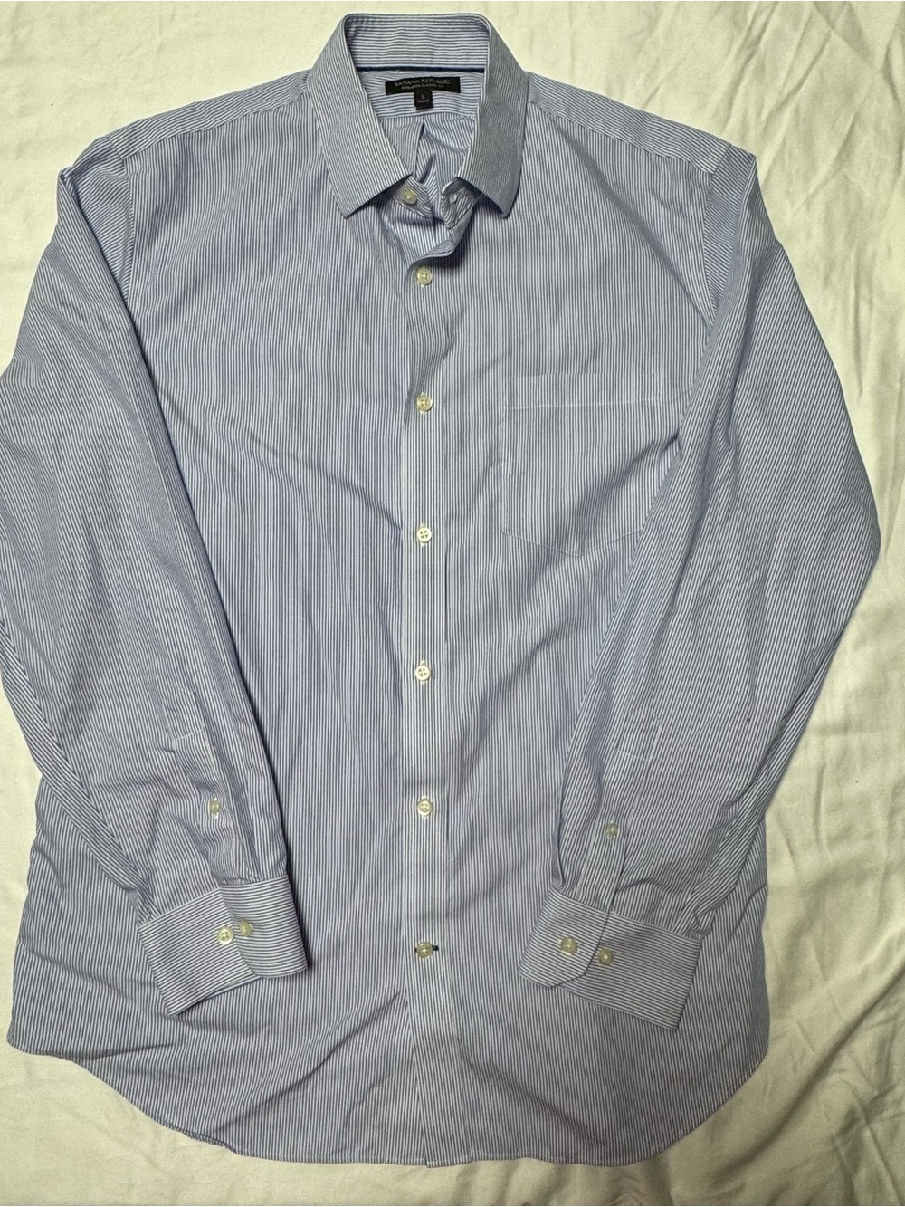 Banana Republic Blue Pinstripe Dress Shirt